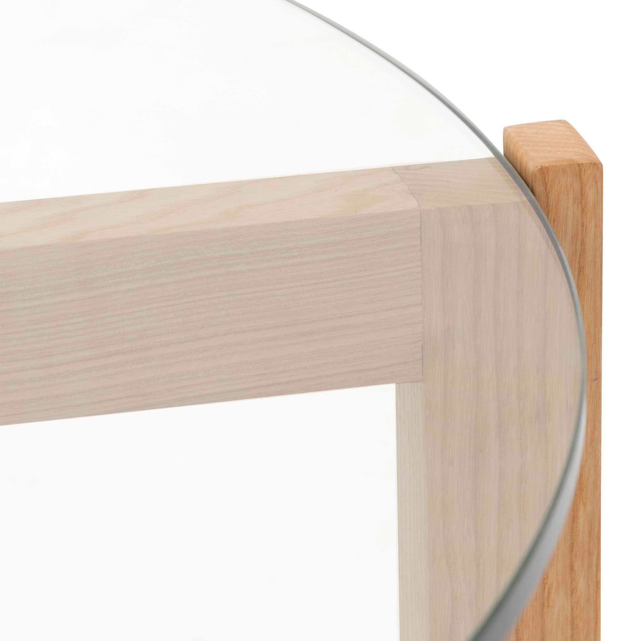 CCF6730-DW 103cm Round Glass Top Coffee Table - Furniture Castle