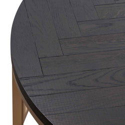 CCF6732-VN Round Coffee Table - Peppercorn and Brass - Furniture Castle