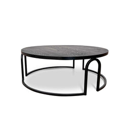 CCF6783-NI Oak Coffee Table - Full Black - Furniture Castle