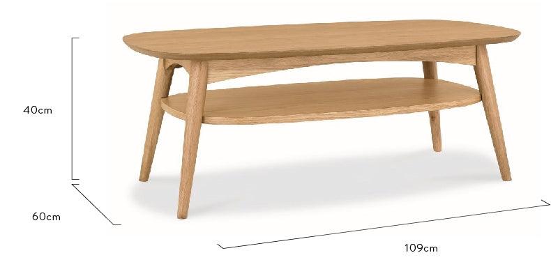 CCF690-VN 109cm Coffee Table - Natural - Furniture Castle