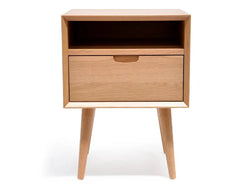 CCF695-VN SQ Wooden Bedside Table - Furniture Castle