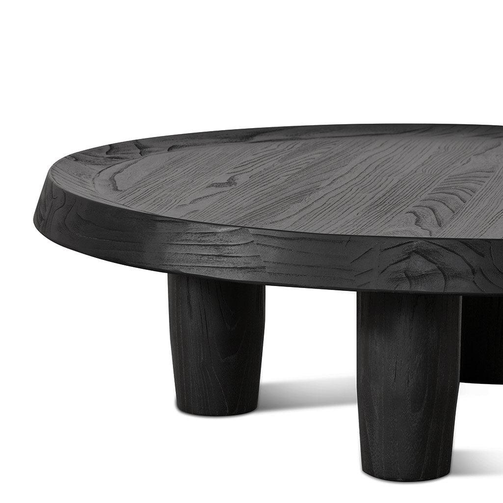 CCF6952-NI 100cm Round Coffee Table - Black - Furniture Castle