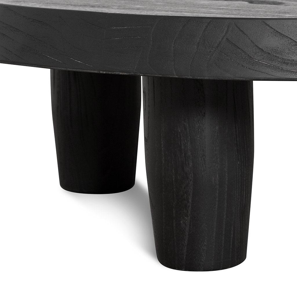 CCF6952-NI 100cm Round Coffee Table - Black - Furniture Castle