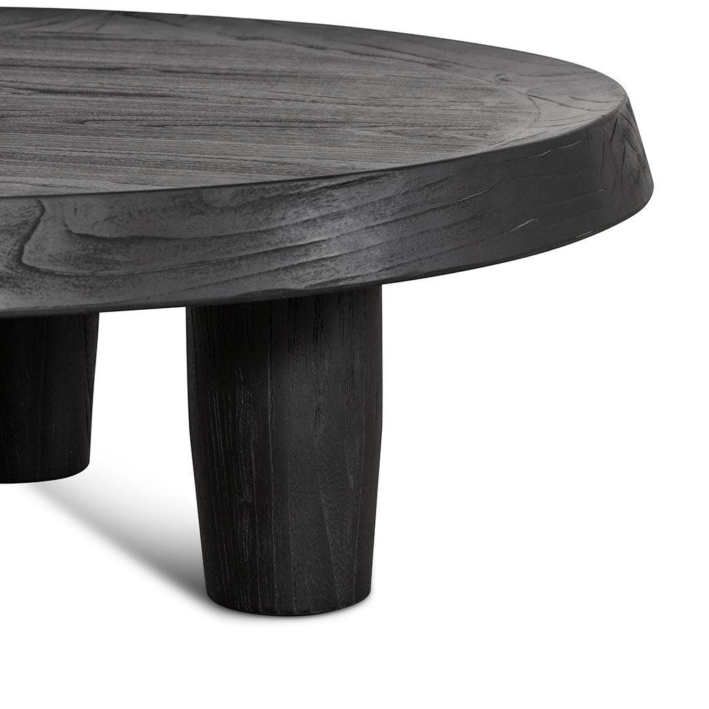 CCF6952-NI 100cm Round Coffee Table - Black - Furniture Castle