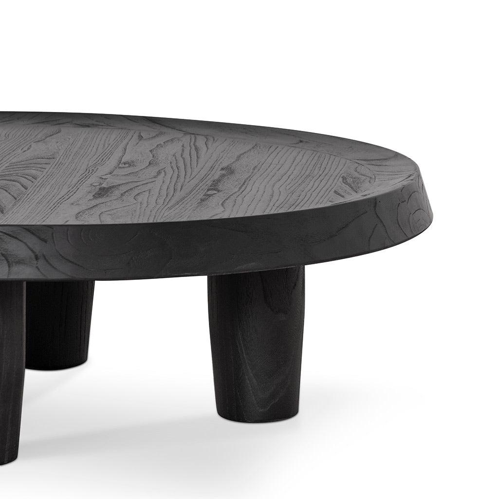 CCF6952-NI 100cm Round Coffee Table - Black - Furniture Castle