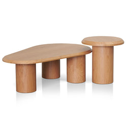 CCF8238-CN-ST8239-CN Nested Table - Natural Oak - Furniture Castle