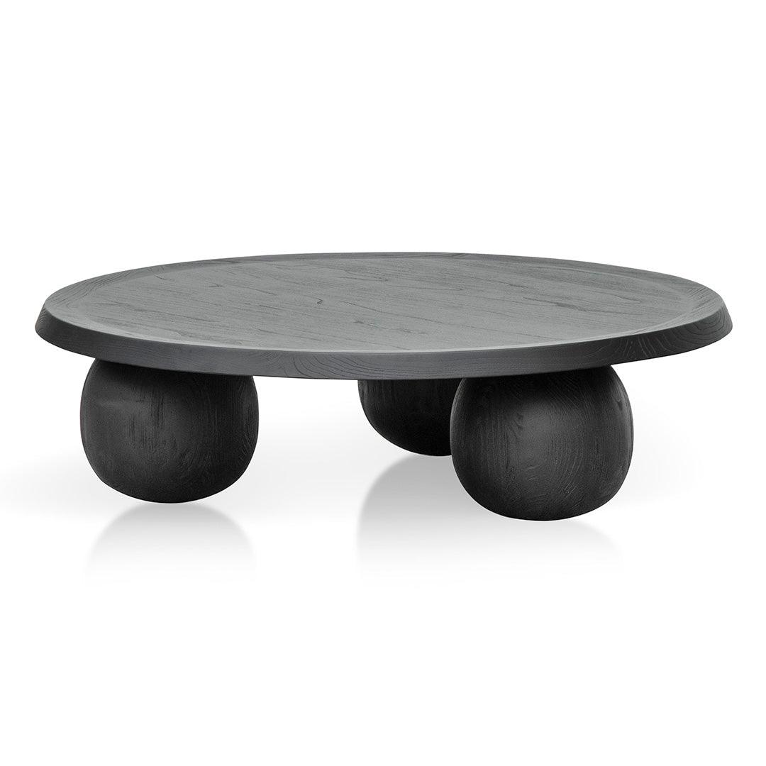 CCF8283-NI 100cm Elm Ball Coffee Table - Full Black - Furniture Castle