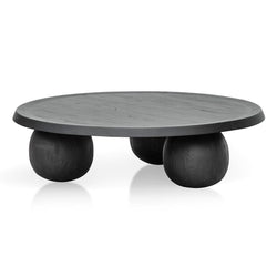 CCF8283-NI 100cm Elm Ball Coffee Table - Full Black - Furniture Castle