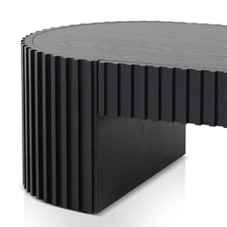 CCF8489-CN 1.3m Oval Coffee Table - Full Black Oak - Furniture Castle