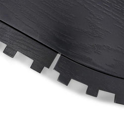 CCF8489-CN 1.3m Oval Coffee Table - Full Black Oak - Furniture Castle