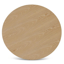 CCF8496-SD 80cm Round Natural Coffee Table - White - Furniture Castle