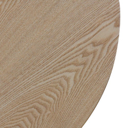 CCF8496-SD 80cm Round Natural Coffee Table - White - Furniture Castle
