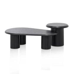 CCF8553-CN-ST8554-CN Chen Nested Table - Black Oak - Furniture Castle