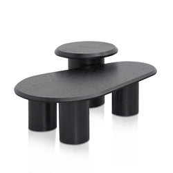 CCF8553-CN-ST8554-CN Chen Nested Table - Black Oak - Furniture Castle
