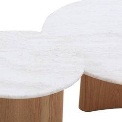 CCF8584-DW Nested Marble Coffee Table - Natural - Furniture Castle