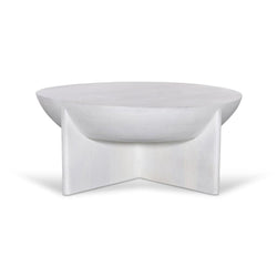 CCF8726-RB 90cm Round Coffee Table - Cafe White - Furniture Castle