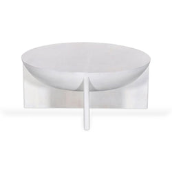 CCF8726-RB 90cm Round Coffee Table - Cafe White - Furniture Castle