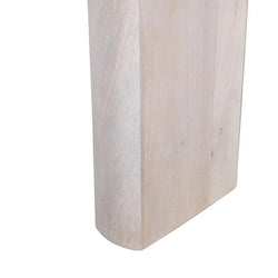 CCF8729-RB 1.2m Travertine Top Coffee Table - White Base - Furniture Castle