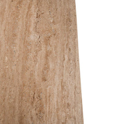 CCF8729-RB 1.2m Travertine Top Coffee Table - White Base - Furniture Castle