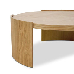 CCF8786-CN 100cm Wooden Round Coffee Table - Natural - Furniture Castle