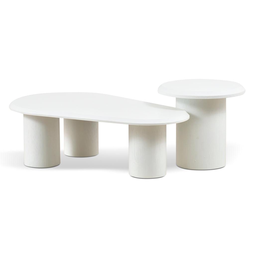 CCF8787-CN Nested Table - Full White - Furniture Castle