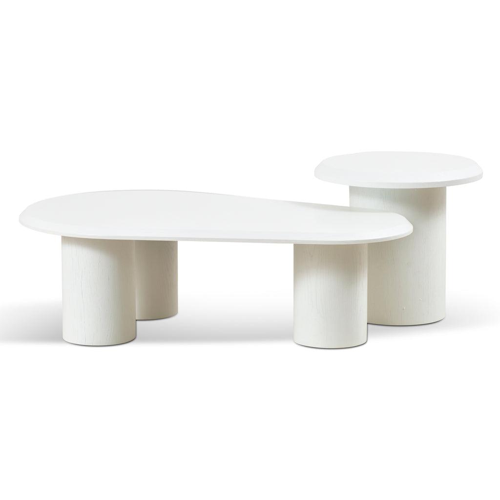 CCF8787-CN Nested Table - Full White - Furniture Castle