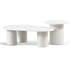 CCF8787-CN Nested Table - Full White - Furniture Castle