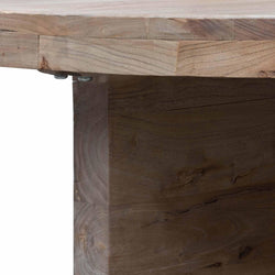 CDT6563 100cm Round Coffee Table - Natural-Thick Base - Furniture Castle