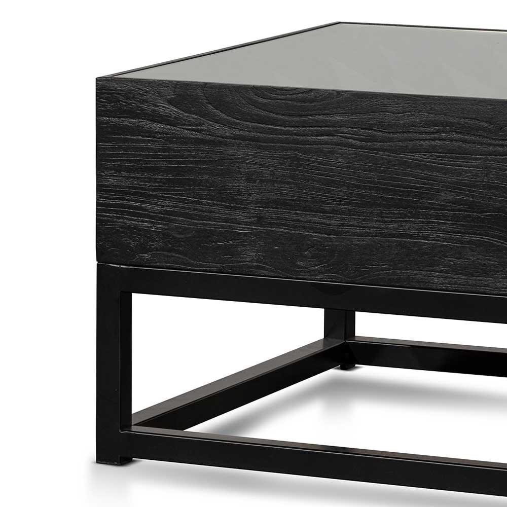 CDT6639-NI 1.2m Elm Coffee Table - Full Black - Furniture Castle