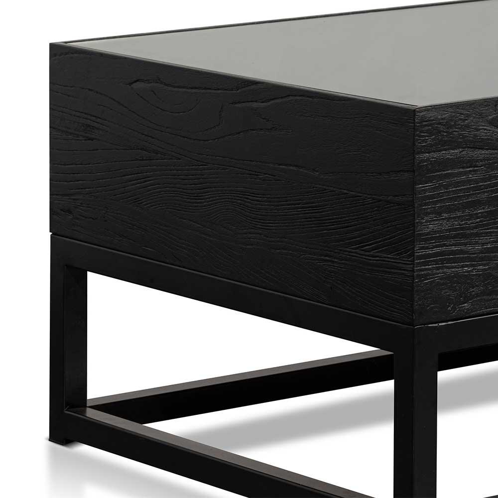 CDT6639-NI 1.2m Elm Coffee Table - Full Black - Furniture Castle