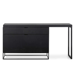 Charlie Extendable Home Office Desk - Black - Furniture Castle