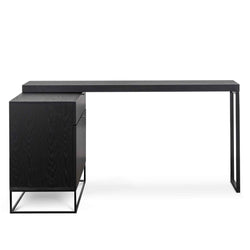 Charlie Extendable Home Office Desk - Black - Furniture Castle