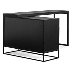 Charlie Extendable Home Office Desk - Black - Furniture Castle