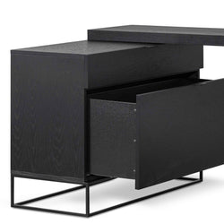 Charlie Extendable Home Office Desk - Black - Furniture Castle