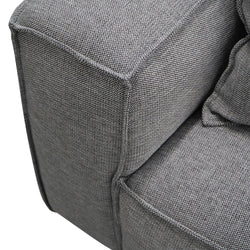 CLC2734-KSO 4 Seater Sofa with Cushion and Pillow - Graphite Grey - Furniture Castle