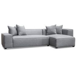 CLC2851-CA 3 Seater Right Chaise Sofa - Graphite Grey - Furniture Castle