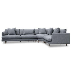 CLC2854-CA Right Return Modular Sofa - Graphite Grey - Furniture Castle