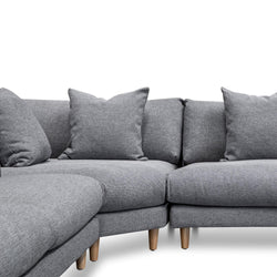 CLC2854-CA Right Return Modular Sofa - Graphite Grey - Furniture Castle