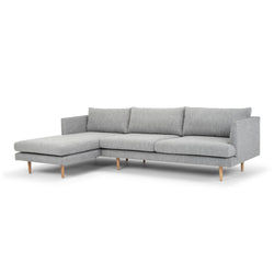 CLC2863-FA Seater With Left Chaise Sofa - Graphite Grey with Natural Legs - Furniture Castle