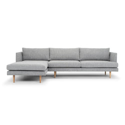 CLC2863-FA Seater With Left Chaise Sofa - Graphite Grey with Natural Legs - Furniture Castle