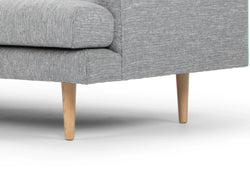 CLC2863-FA Seater With Left Chaise Sofa - Graphite Grey with Natural Legs - Furniture Castle