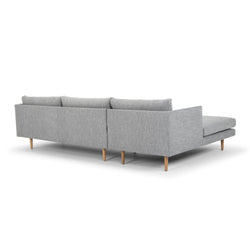 CLC2863-FA Seater With Left Chaise Sofa - Graphite Grey with Natural Legs - Furniture Castle
