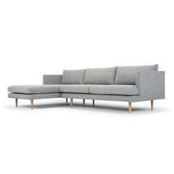 CLC2863-FA Seater With Left Chaise Sofa - Graphite Grey with Natural Legs - Furniture Castle