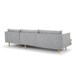 CLC2864-FA 3 Seater With Right Chaise Sofa - Graphite Grey with Natural Legs - Furniture Castle
