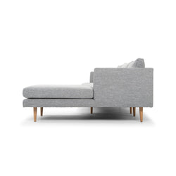 CLC2864-FA 3 Seater With Right Chaise Sofa - Graphite Grey with Natural Legs - Furniture Castle