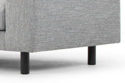 CLC2869-FA 3 Seater Left Chaise Sofa - Graphite Grey with Black Legs - Furniture Castle