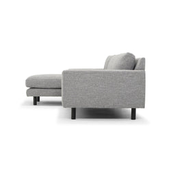 CLC2869-FA 3 Seater Left Chaise Sofa - Graphite Grey with Black Legs - Furniture Castle