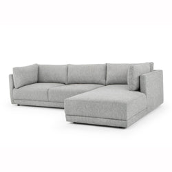 CLC2938-FA 3 Seater Right Chaise Fabric Sofa - Graphite Grey - Furniture Castle