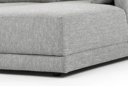 CLC2938-FA 3 Seater Right Chaise Fabric Sofa - Graphite Grey - Furniture Castle