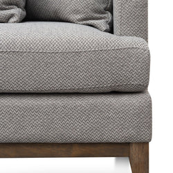 CLC6267-CA 3 Seater Left Chaise Fabric Sofa - Grey - Furniture Castle